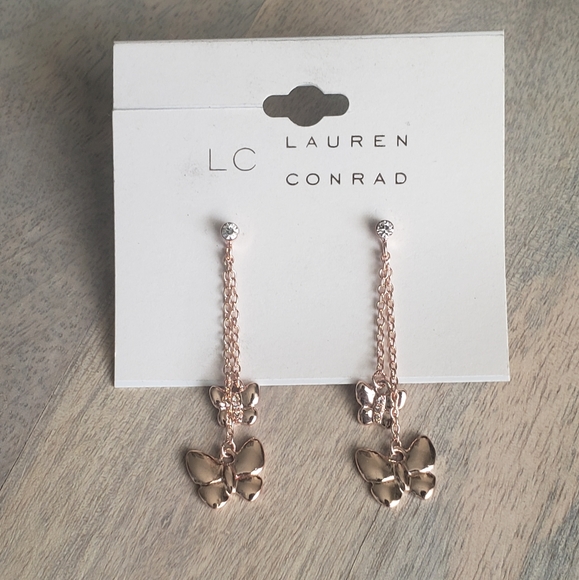 Kohls LC Butterfly Drop Earrings - Picture 1 of 2